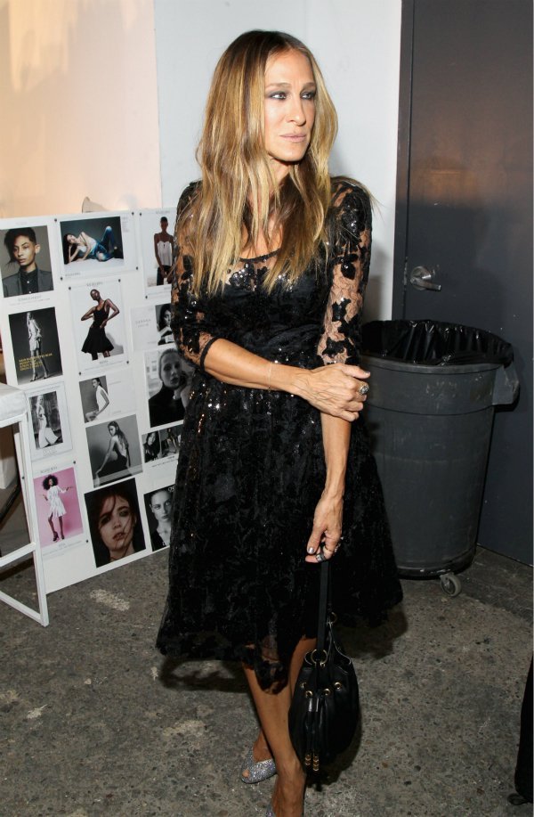 robe de star noire transparent Sara Jessica Parker