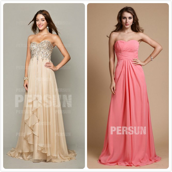 robe longue bustier coeur pour mariage