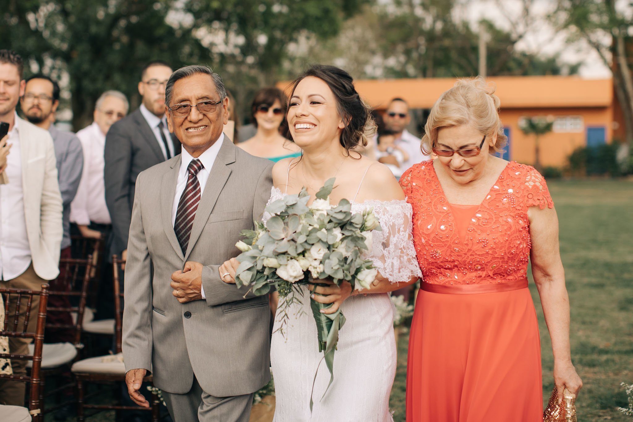 mariée et ses parents